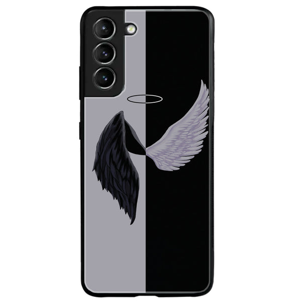 Galaxy S21 Plus - Angel Wings 2.0 Design 5  - Premium Metal Printed soft Bumper shock Proof Case CS-34023
