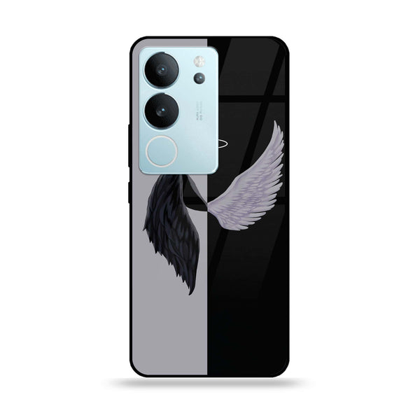 Vivo V29 - Angel Wings 2.0 Design 5 - Premium Printed Glass soft Bumper shock Proof Case CS-8772