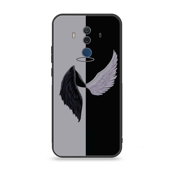 Huawei Mate 10 Pro - Angel Wings 2.0 Design 5- Premium Printed Glass soft Bumper shock Proof Case CS-11092 CS-11094