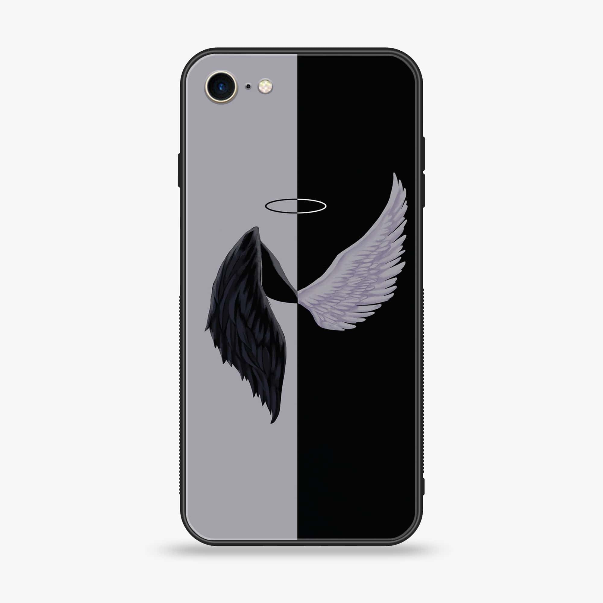 iPhone SE 2022 - Angel wings 2.0 Series - Premium Printed Glass soft Bumper shock Proof Case