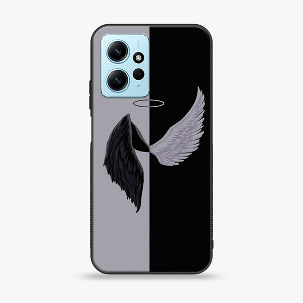 Xiaomi Redmi Note 12 - Angel Wings 2.0 Design 5 - Premium Printed Glass soft Bumper shock Proof Case CS-14546 CS-14863