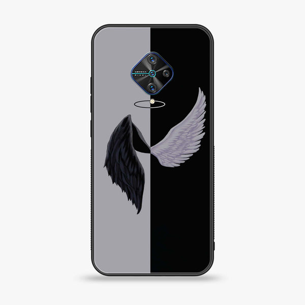 Vivo S1 Pro  / Y51 2020- Angel Wings 2.0 Design 5 - Premium Printed Glass soft Bumper shock Proof Case  CS-25041