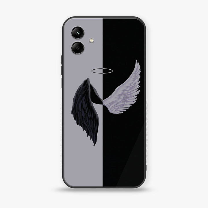 Samsung Galaxy A04e -Angel wings 2.0 Design 5 - Premium Printed Glass soft Bumper shock Proof Case CS-9421