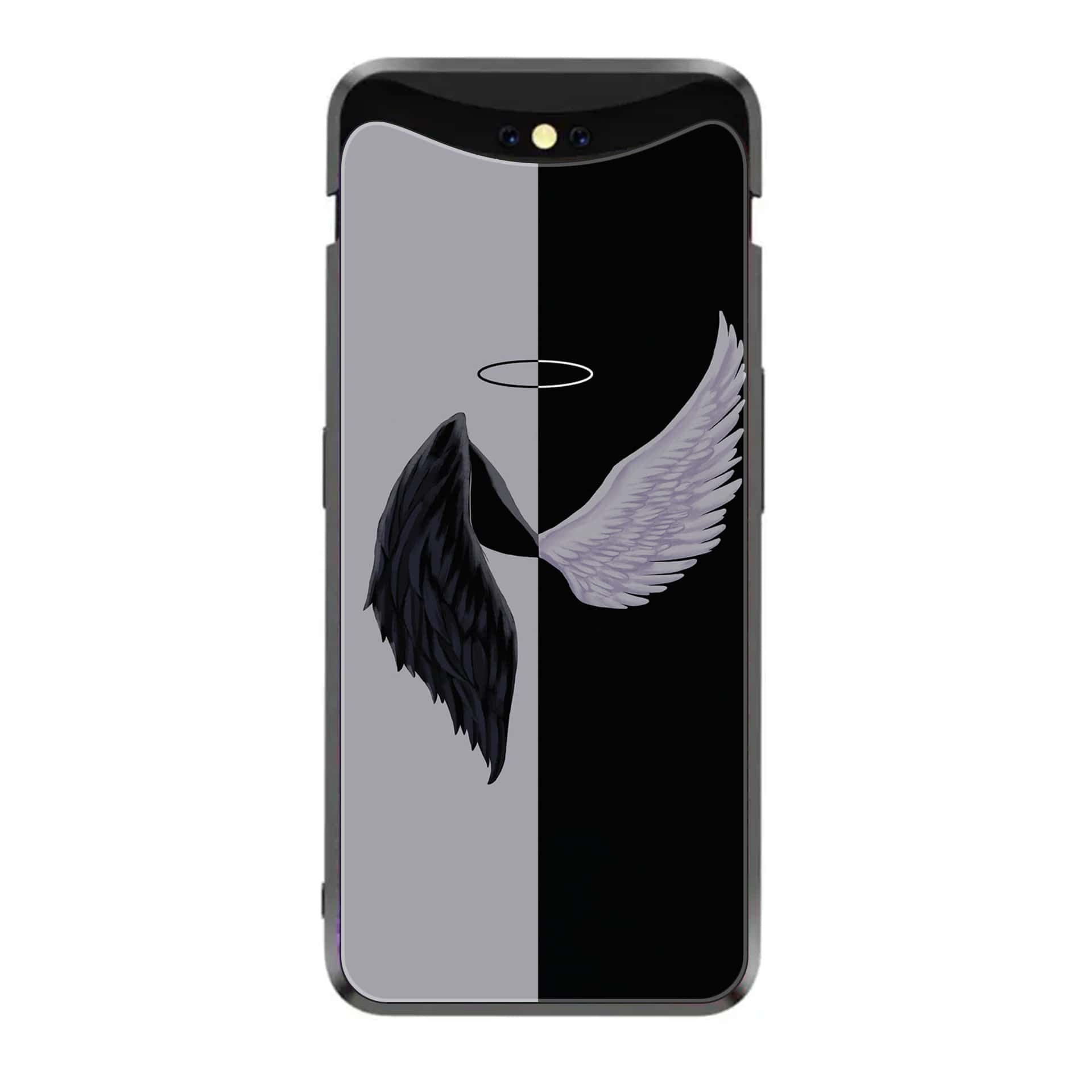Oppo Find X - Angel Wings 2.0 Series - Premium Printed Glass soft Bumper shock Proof Case