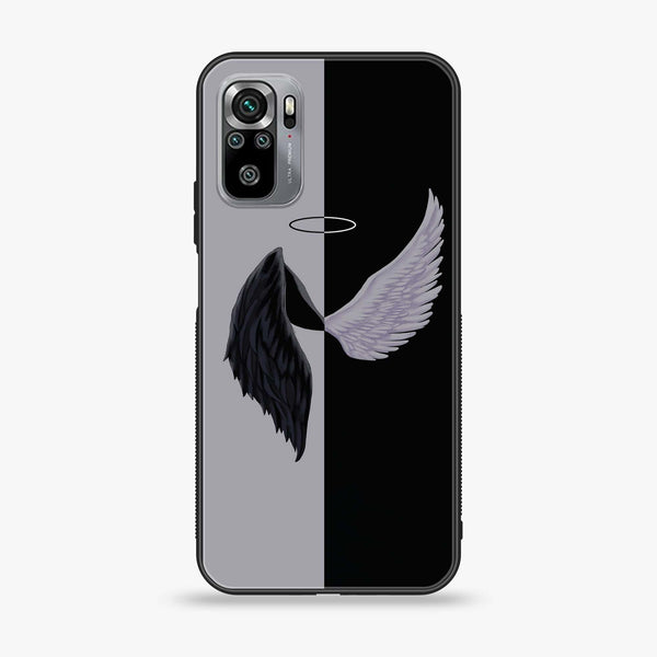 Xiaomi Redmi Note 10S / Note 10 - Angel Wings 2.0 Design 5  - Premium Printed Glass soft Bumper shock Proof Case CS-32468