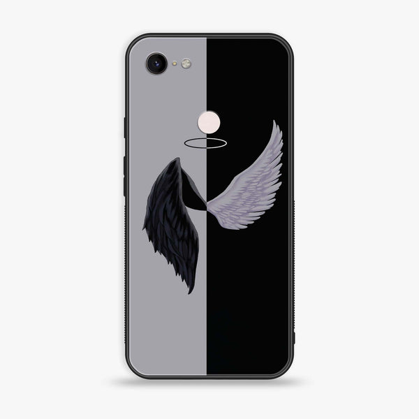 Google Pixel 3 XL- Angel Wings 2.0 Design 5 - Premium Printed Glass soft Bumper shock Proof Case CS-22340 CS-26463