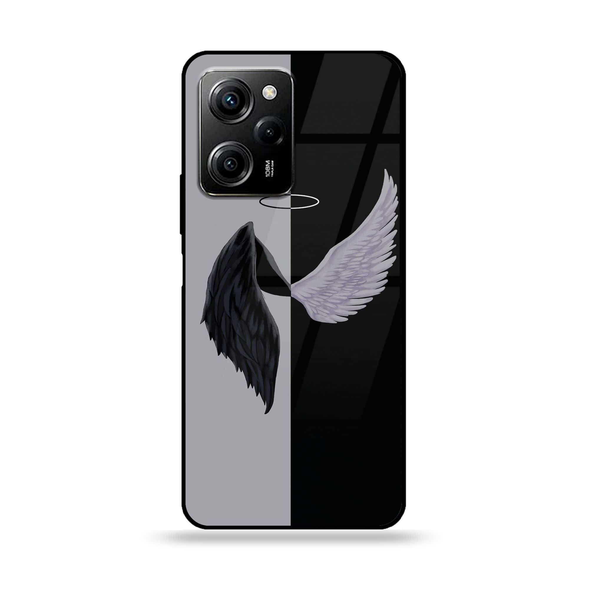 Xiaomi Poco X5 Pro - Angel Wings 2.0 Series - Premium Printed Glass soft Bumper shock Proof Case