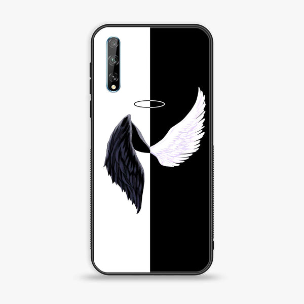 Huawei Y8p - Angel Wings 2.0  Design 5 - Premium Printed Glass soft Bumper shock Proof Case CS-25151