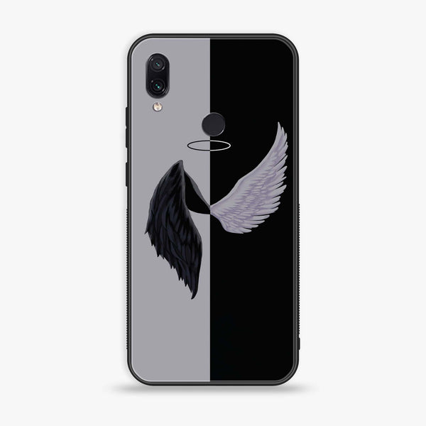 Xiaomi Redmi Note 7 - Angel Wings 2.0 Design 5 - Premium Printed Glass soft Bumper shock Proof Case CS-22384