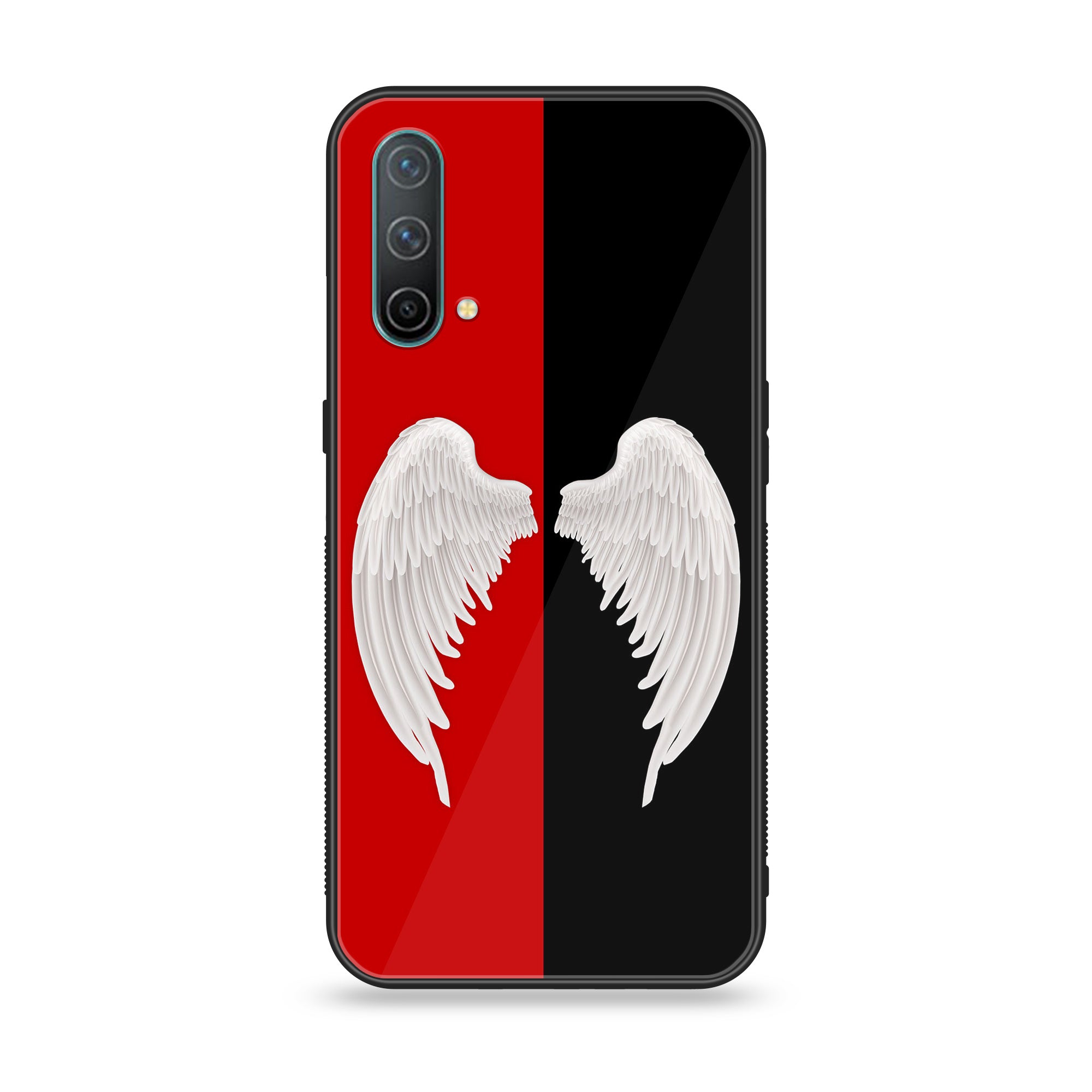 OnePlus Nord CE 5G - Angel Wings 2.0 Series - Premium Printed Glass soft Bumper shock Proof Case