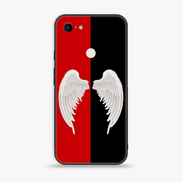 Google Pixel 3 XL- Angel Wings 2.0 Design 4- Premium Printed Glass soft Bumper shock Proof Case CS-11286