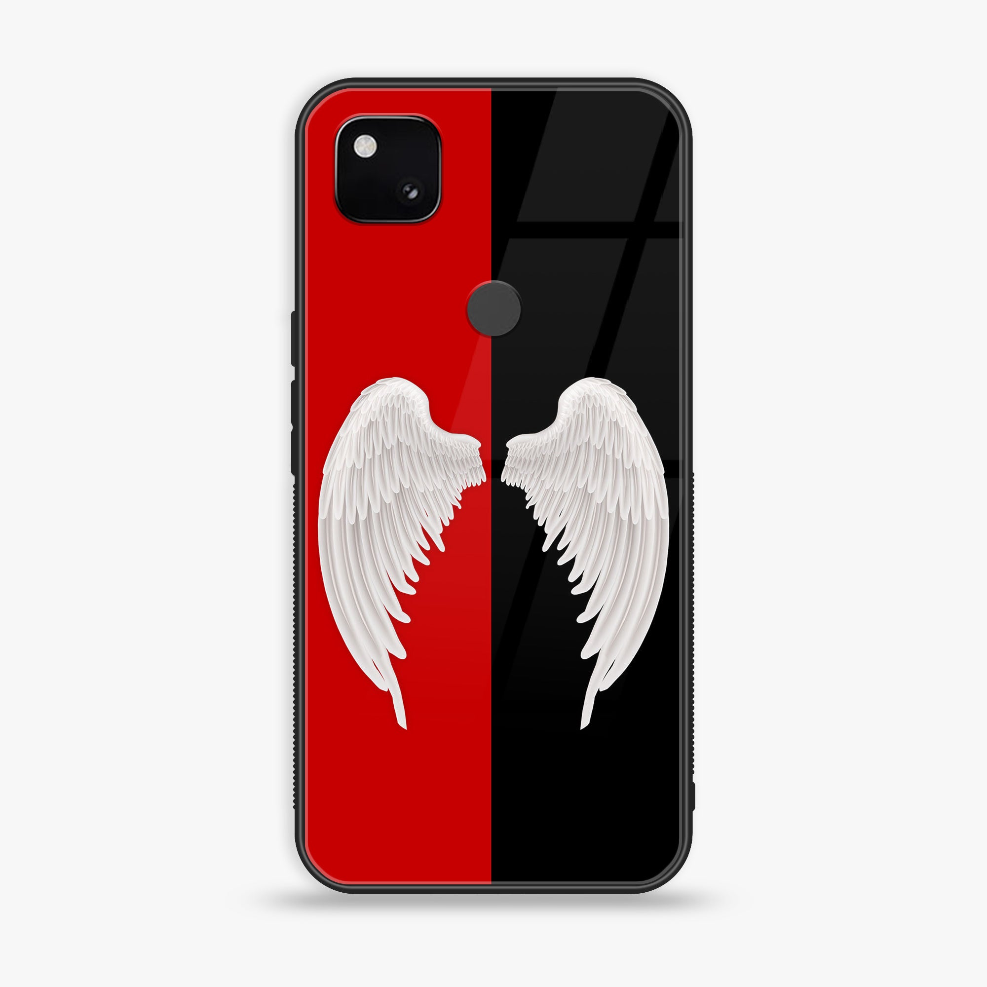 Google Pixel 4A 4G - Angel Wings 2.0 Series - Premium Metal Printed soft Bumper Shock Proof Case