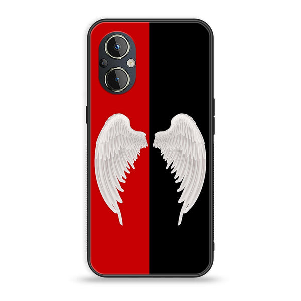 OnePlus Nord N20 5G- Angel Wings 2.0 Series Design 4  - Premium Printed Glass soft Bumper shock Proof Case  CS-19363