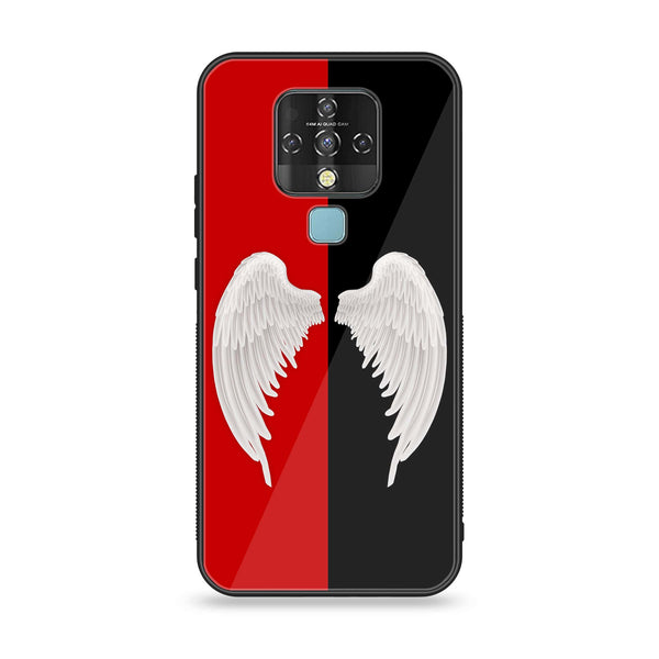 Tecno Camon 16 - Angel Wings 2.0 Design 4 - Premium Printed Glass soft Bumper shock Proof Case CS-14033