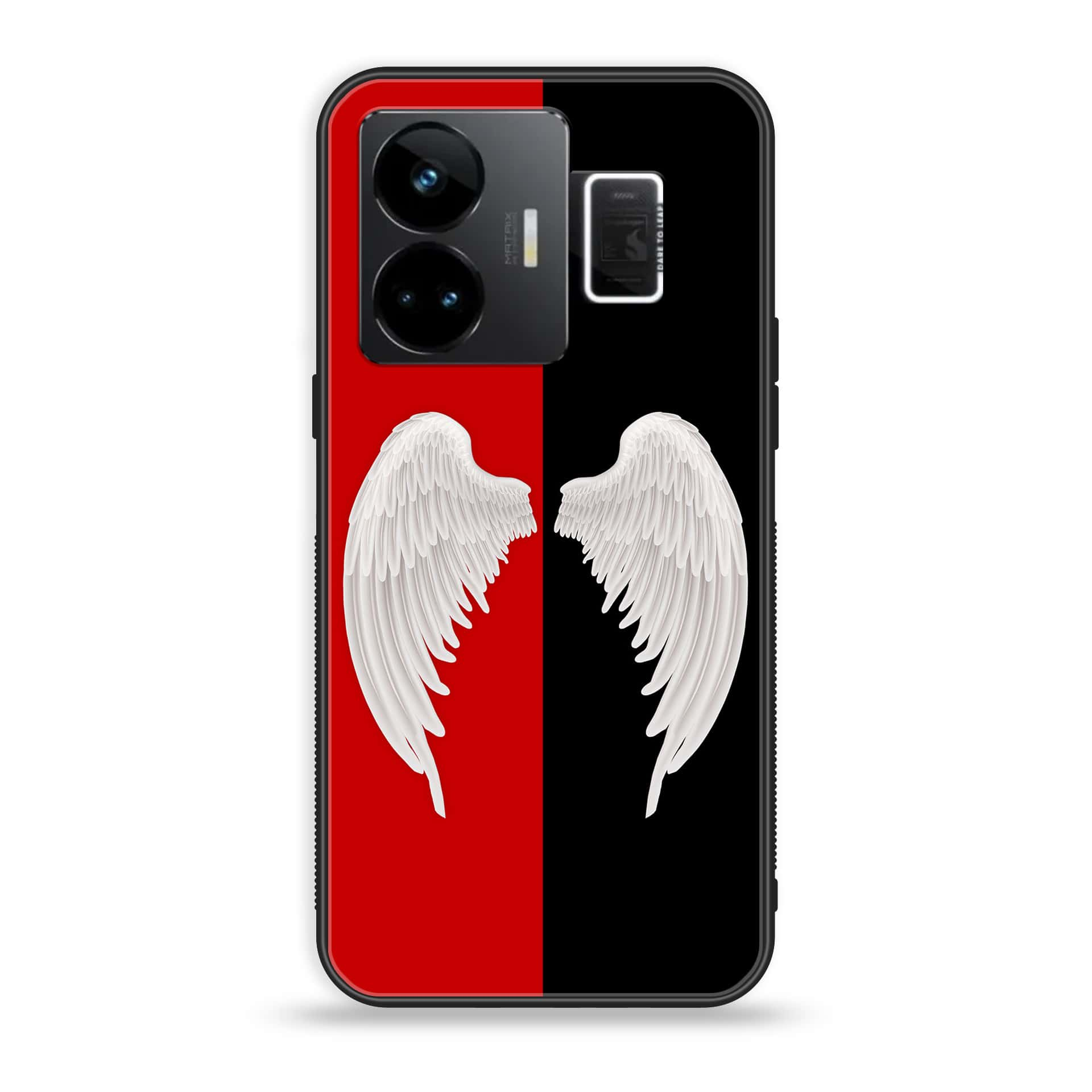 Realme GT3 - Angel Wings 2.0 Series - Premium Printed Glass soft Bumper shock Proof Case