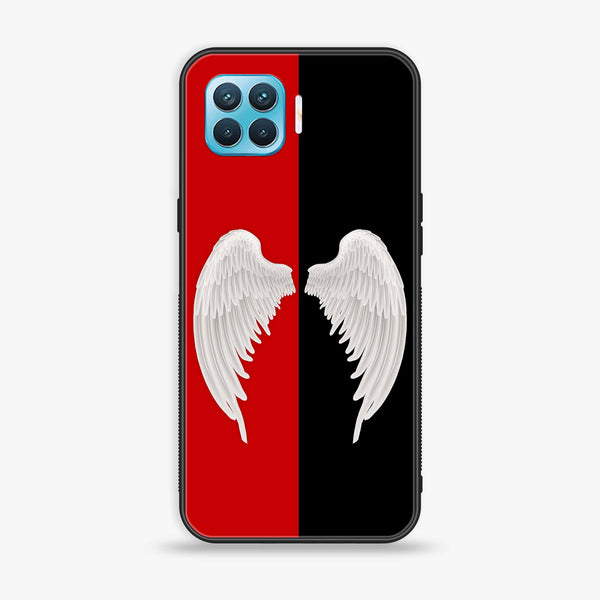 Oppo F17 Pro - Angel Wings 2.0 Design 4 - Premium Printed Glass soft Bumper shock Proof Case CS-17543