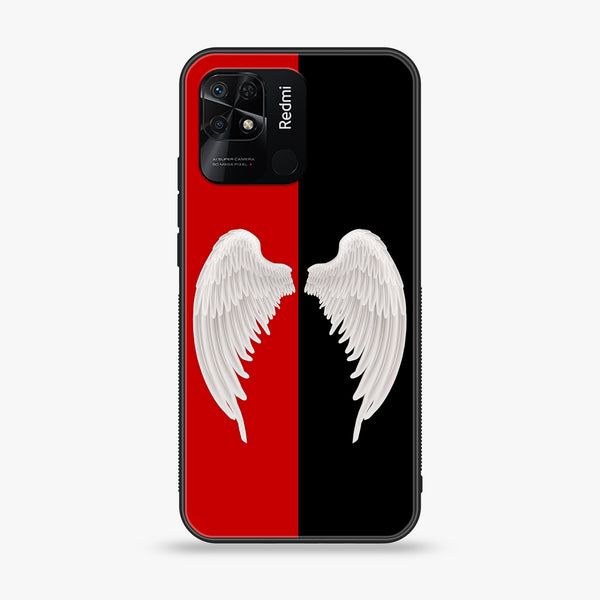 Xiaomi Redmi 10C -Angel Wings 2.0 Design 4 - Premium Printed Glass soft Bumper shock Proof Case CS-20186