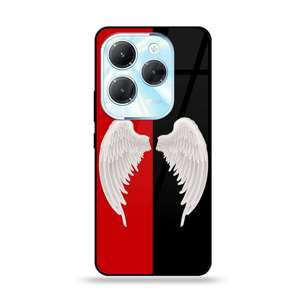 Infinix Hot 40 - Angel Wings 2.0 Design 4 - Premium Printed Glass soft Bumper shock Proof Case CS-8058