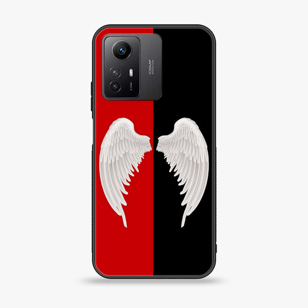 Xiaomi Redmi Note 12S - Angel Wings 2.0 Design 4- Premium Printed Glass soft Bumper shock Proof Case CS-12486