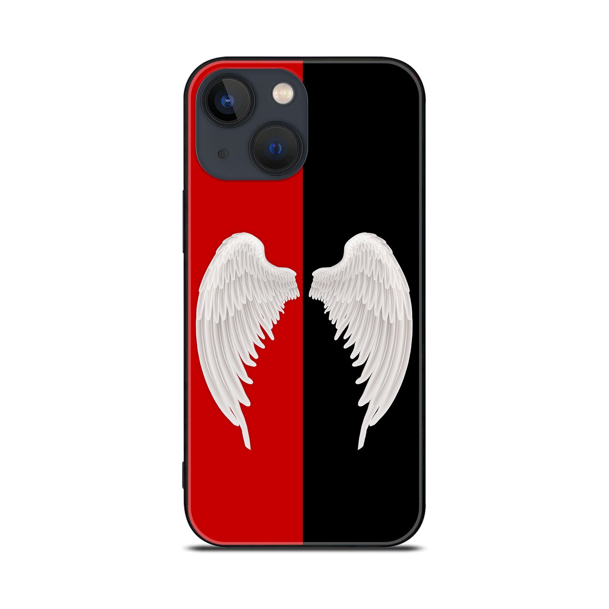 iPhone 14  - Angel Wings 2.0 Series - Premium Printed Glass soft Bumper shock Proof Case