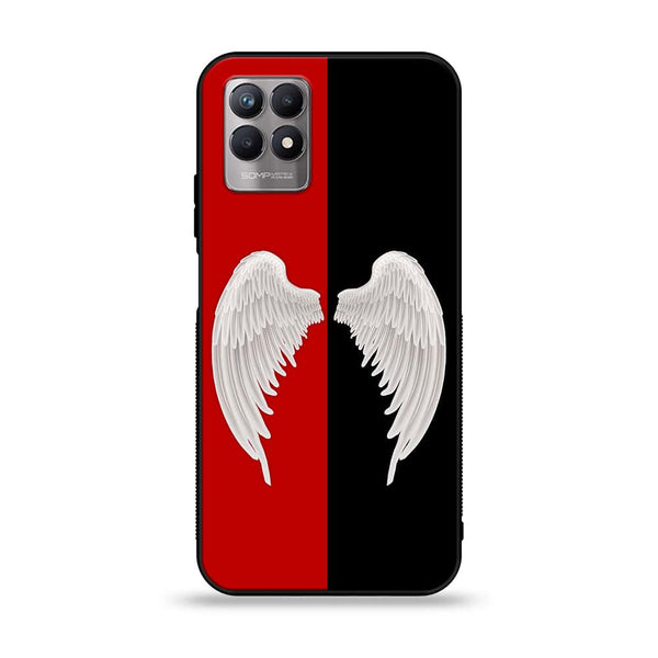 Realme Narzo 50 / Realme 8i  - Angel Wings 2.0 Design 4 - Premium Printed Glass soft Bumper shock Proof Case CS-15530