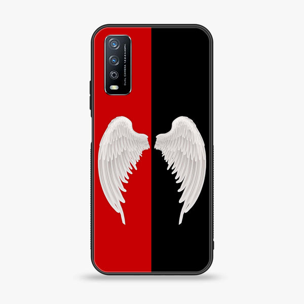VIVO Y20/Y11S/Y12S/Y20A/Y20S/Y12A -  Angel Wings 2.0  Design 4 Premium Metal Printed soft Bumper shock Proof Case  CS-31598