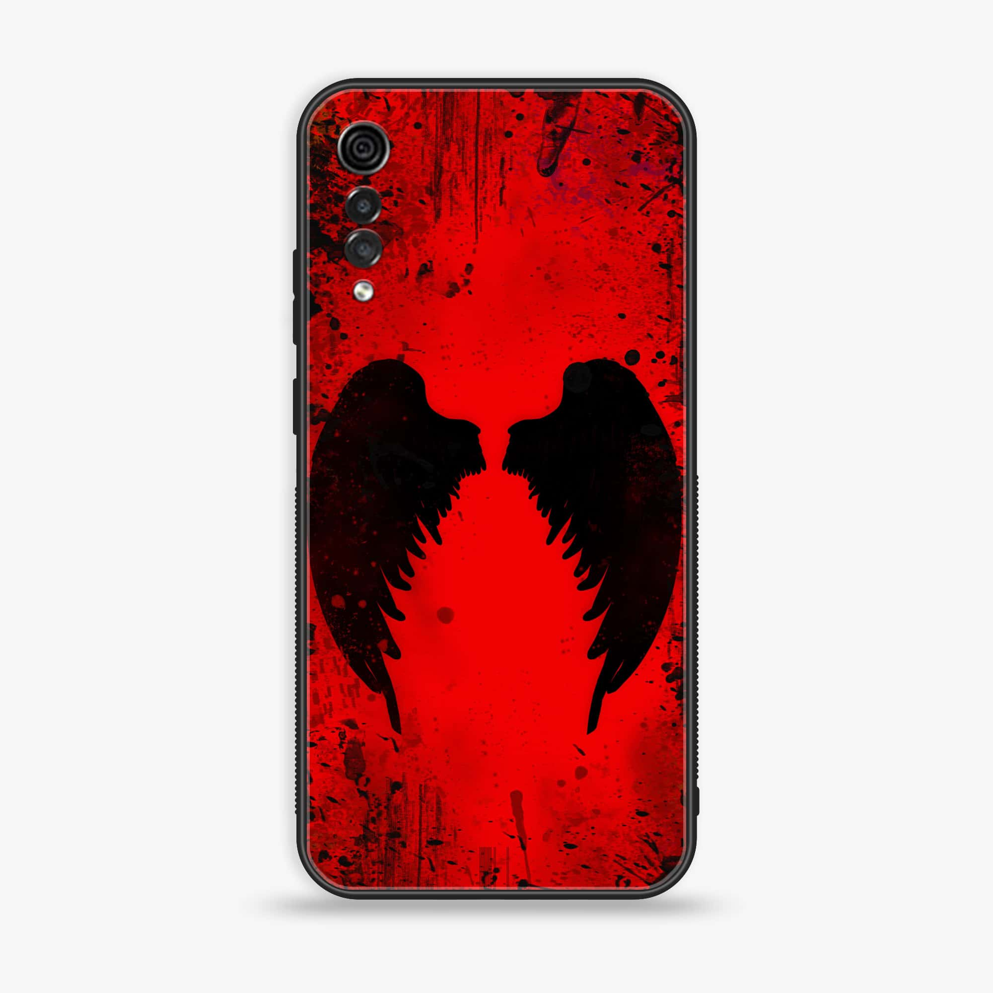 LG Velvet - Angel Wings 2.0 Series - Premium Printed Glass soft Bumper shock Proof Case