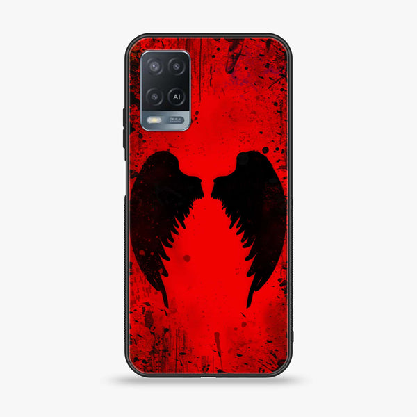 Oppo A54 - Angel Wings 2.0 Design 3- Premium Printed Glass soft Bumper shock Proof Case CS-10961