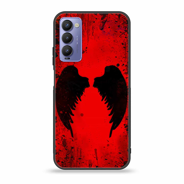 Tecno Camon 18 Premier Angel Wings 2.0 Design 3 Premium Printed Glass soft Bumper shock Proof Case CS-13063