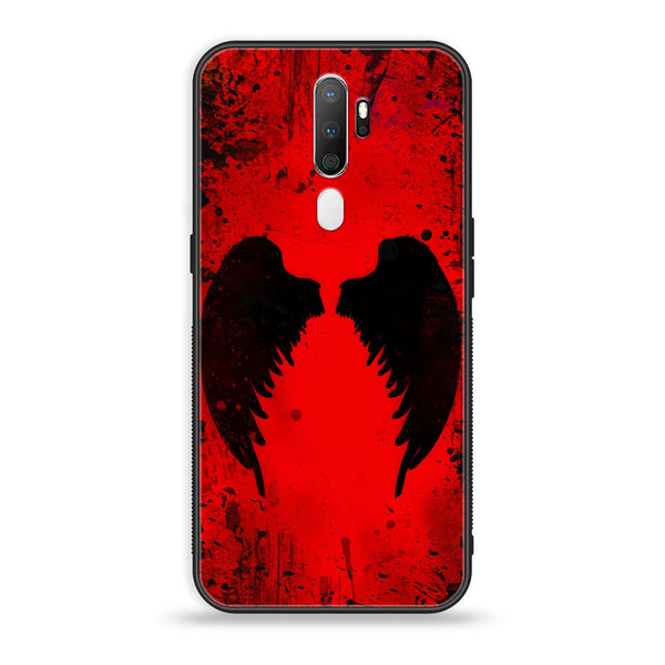 oppo A5 2020/ A9 2020  Angel Wings 2.0 Design 3 Premium Printed Glass soft Bumper shock Proof Case CS-10305 CS-28260
