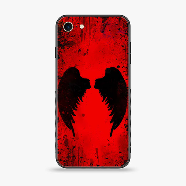 iPhone 7 / 8 / iPhone SE 2020  - Angel wings 2.0  Design 3  - Premium Printed Glass soft Bumper shock Proof Case  CS-26677