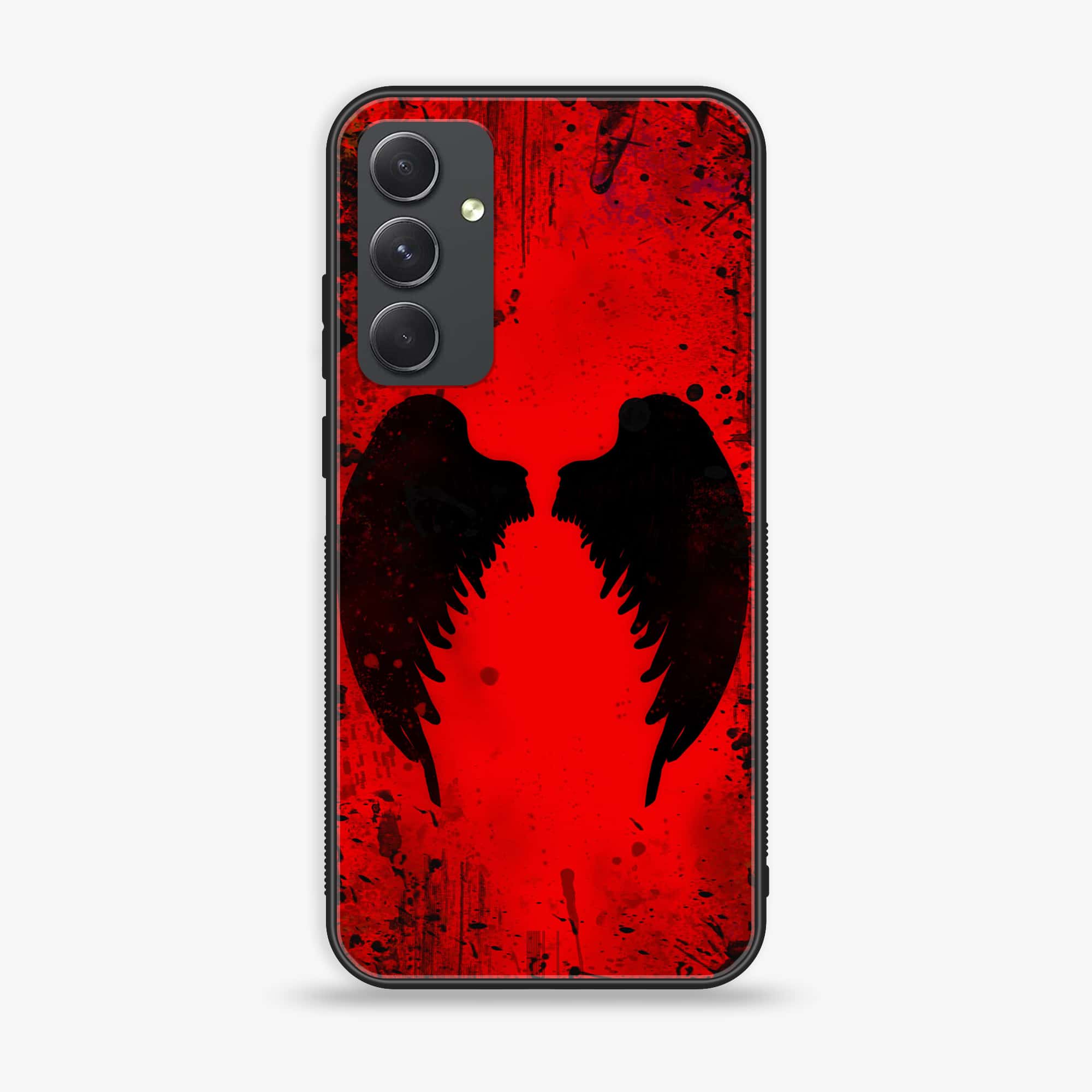 Samsung Galaxy A24 4G - Angel Wings 2.0 Series - Premium Printed Glass soft Bumper shock Proof Case