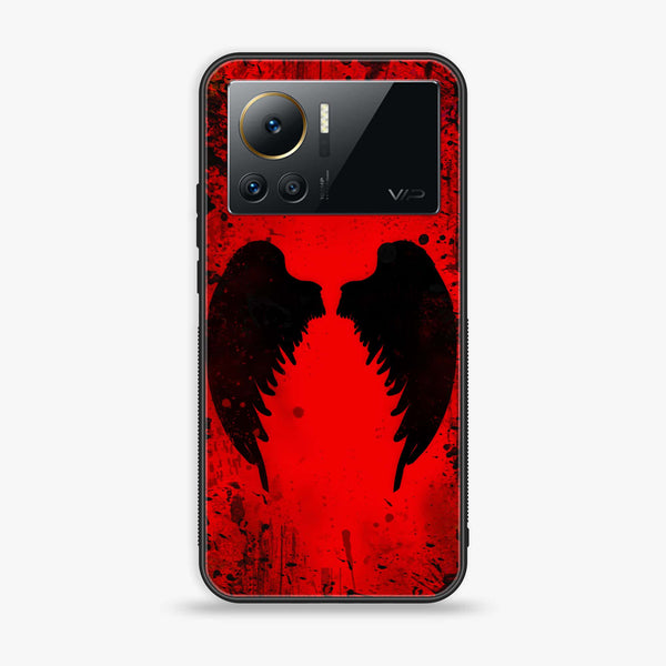 Infinix Note 12 VIP - Angel Wings 2.0 Design 3- Premium Printed Glass soft Bumper shock Proof Case CS-13196