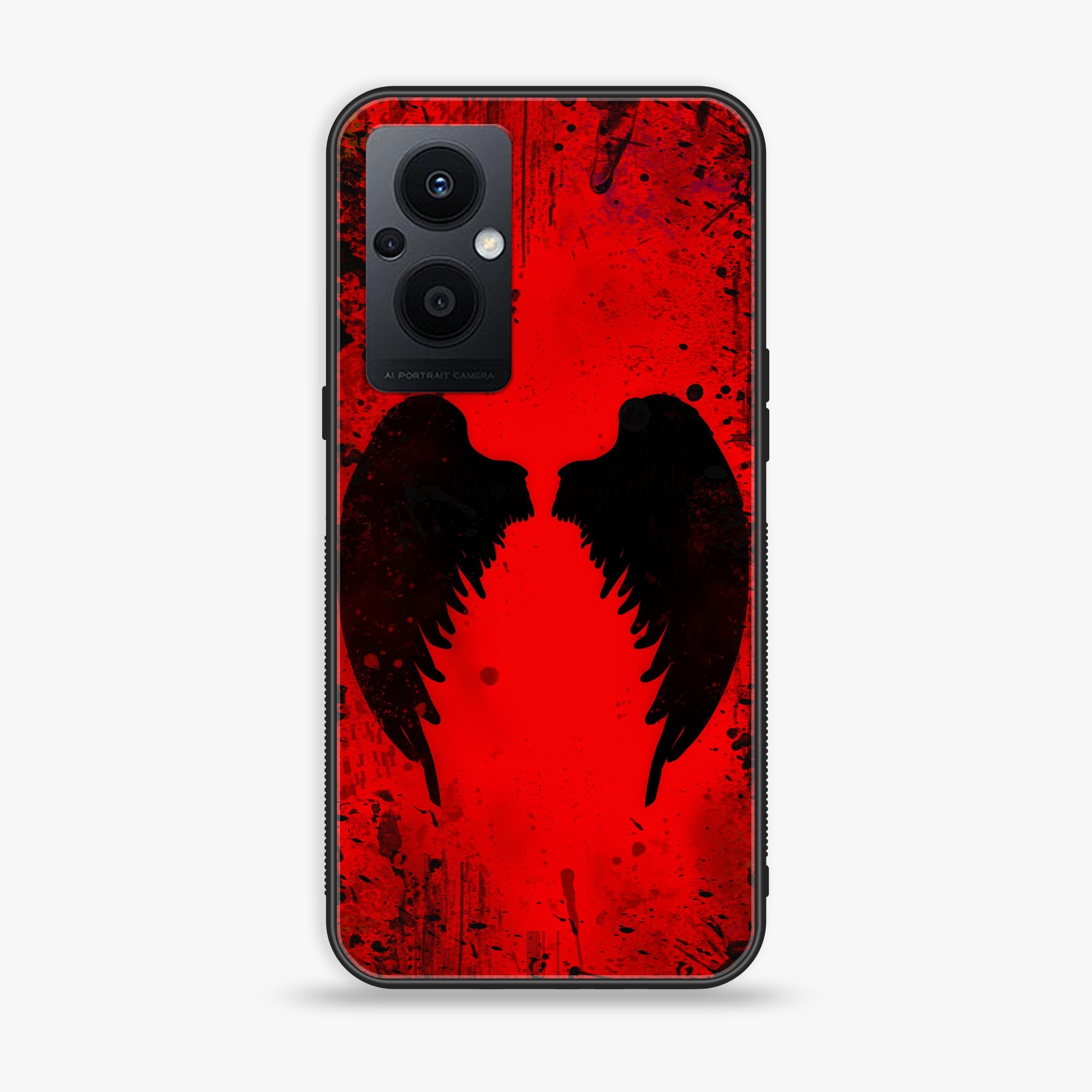 Oppo F21 Pro 5G - Angel Wings 2.0 Series - Premium Printed Glass soft Bumper shock Proof Case