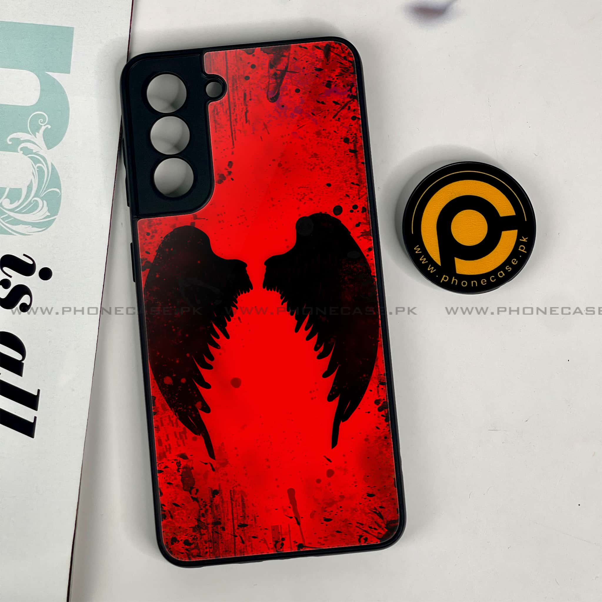 Samsung Galaxy S21 - Angel Wing 2.0 Series - Premium Printed Glass soft Bumper shock Proof Case