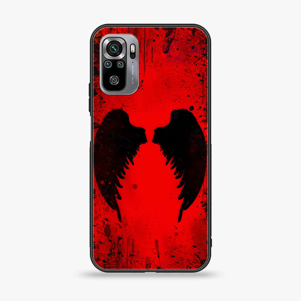 Xiaomi Redmi Note 10/ Note 10s - Angel Wings 2.0 Design 3  - Premium Printed Glass soft Bumper shock Proof Case CS-24608