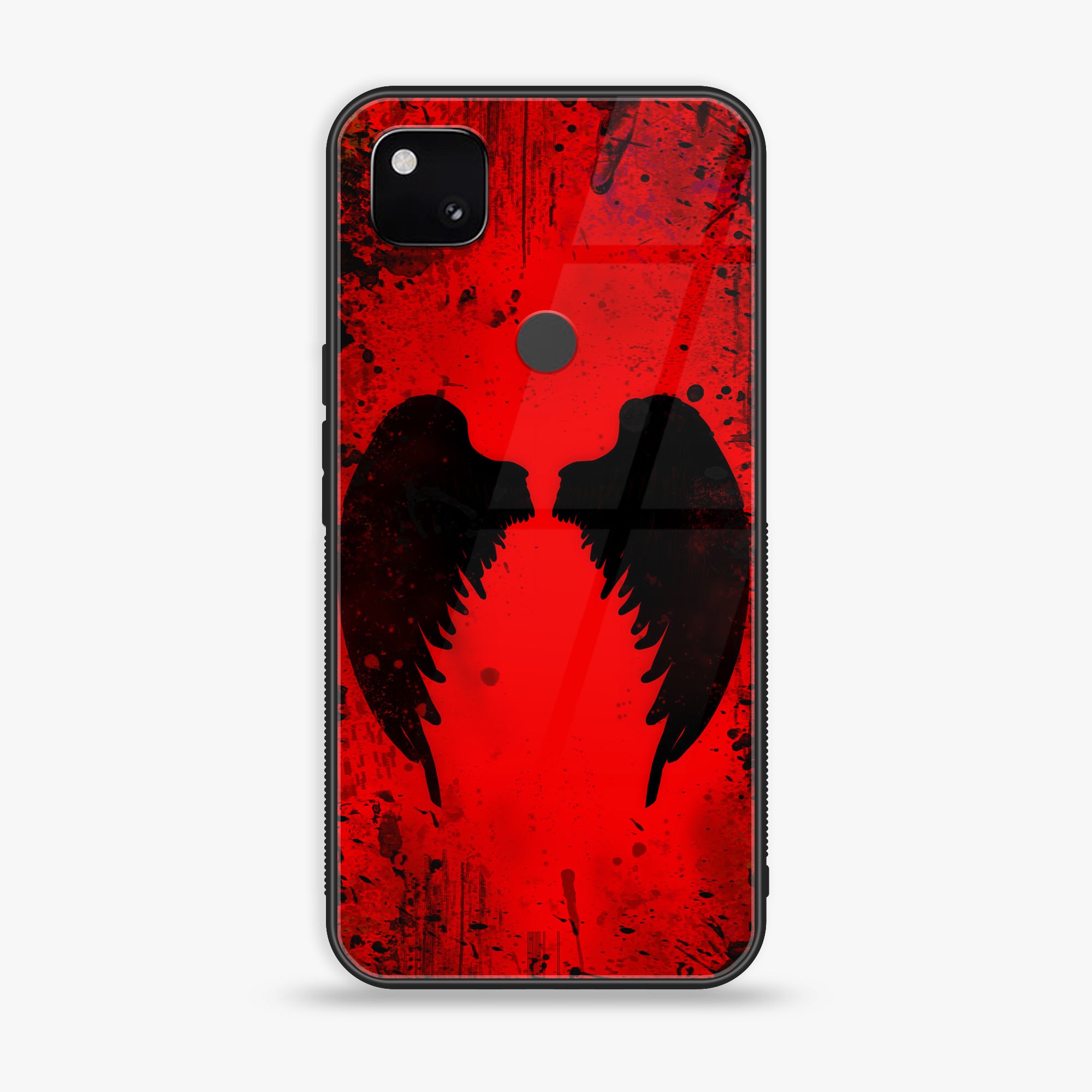 Google Pixel 4A - Angel Wings 2.0 Series - Premium Printed Glass soft Bumper shock Proof Case