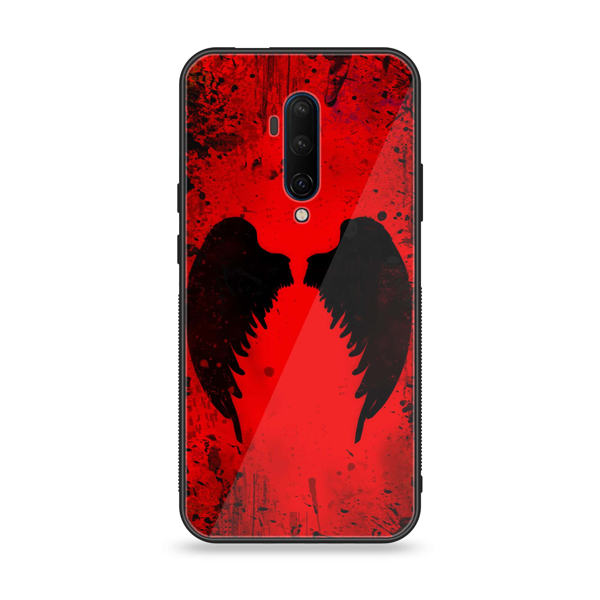 OnePlus 7T Pro - Angel Wings 2.0 Series - Premium Printed Glass soft Bumper shock Proof Case