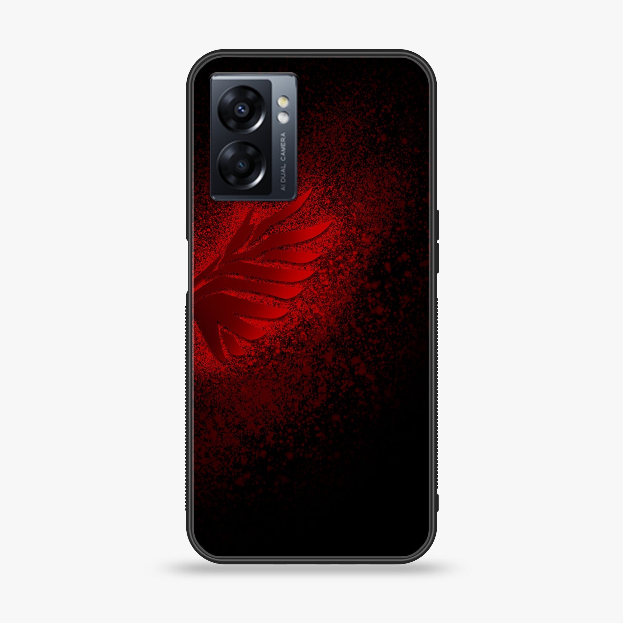 Oppo A77 4G - Angel Wings 2.0 Series - Premium Metal Printed soft Bumper shock Proof Case