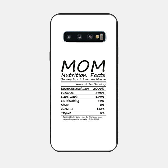 Samsung Galaxy S10 -  Mom Nutrition - Premium Metal Printed soft Bumper shock Proof Case  CS-32071