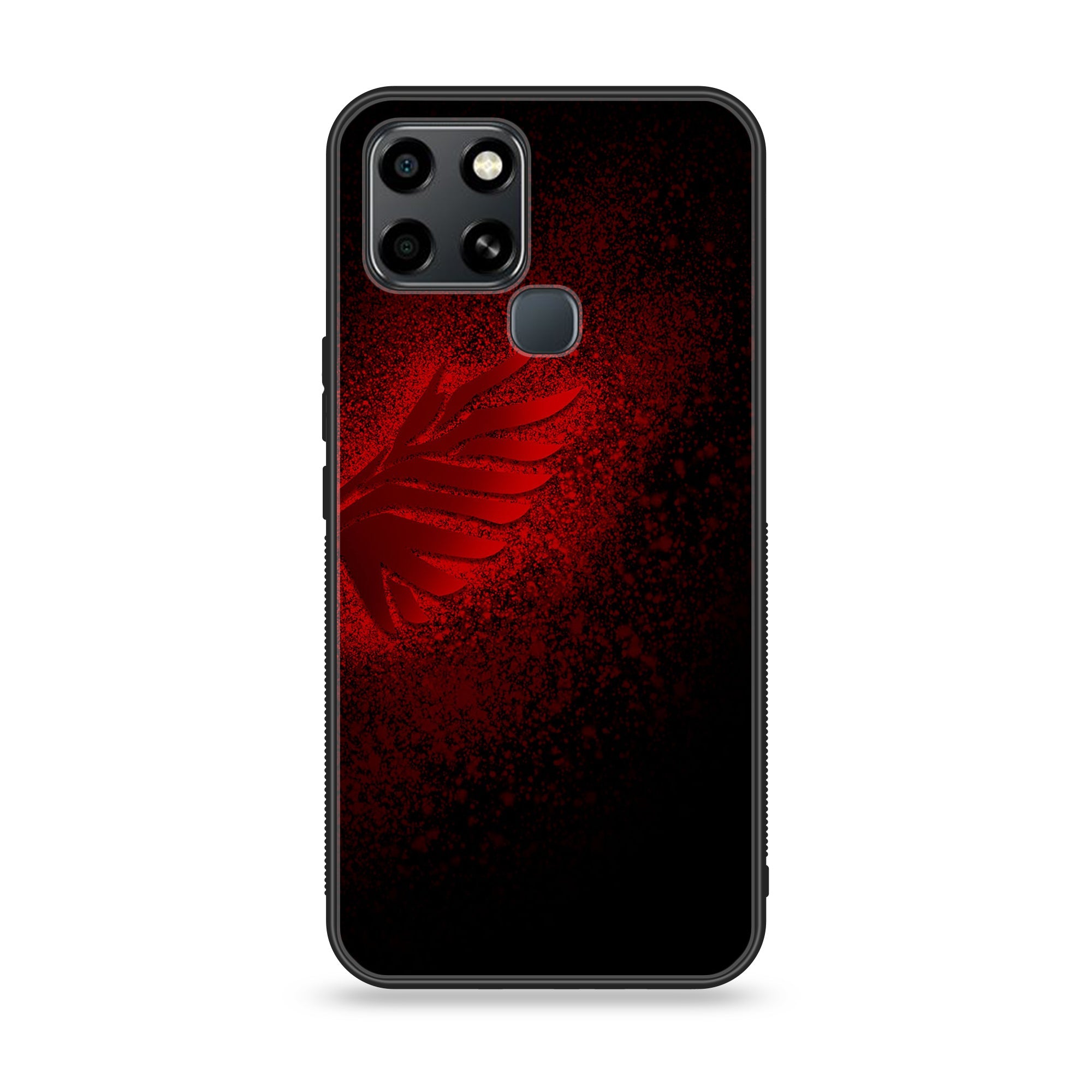 Infinix Smart 6 HD - Angel Wings 2.0 Series - Premium Printed Glass soft Bumper shock Proof Case