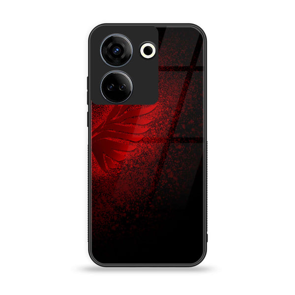 Tecno Camon 20 / Camon 20 pro  - Angel Wings 2.0 Design 2 - Premium Printed Glass soft Bumper shock Proof Case  CS-35906