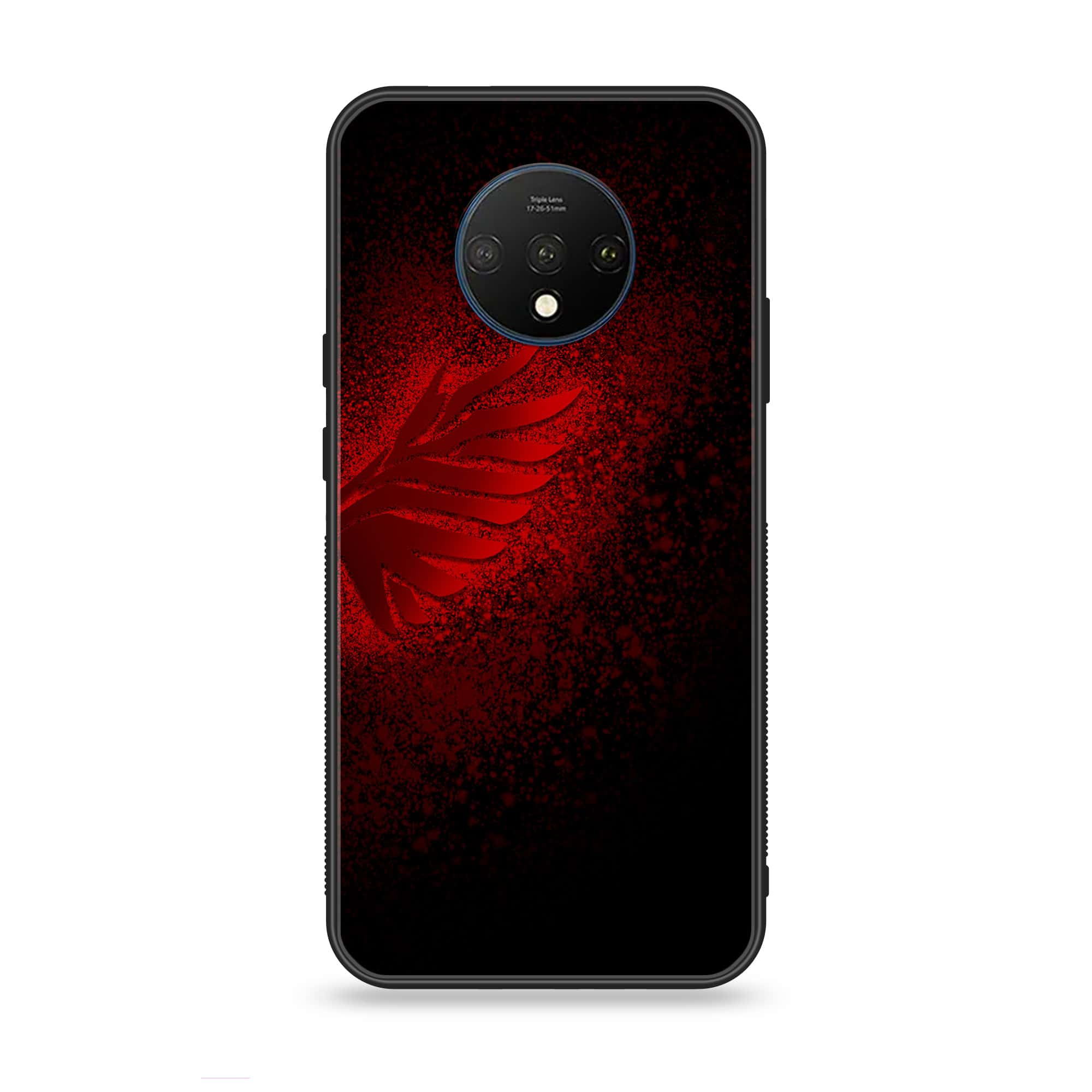 OnePlus 7T - Angel Wings 2.0 Series - Premium Printed Glass soft Bumper shock Proof Case