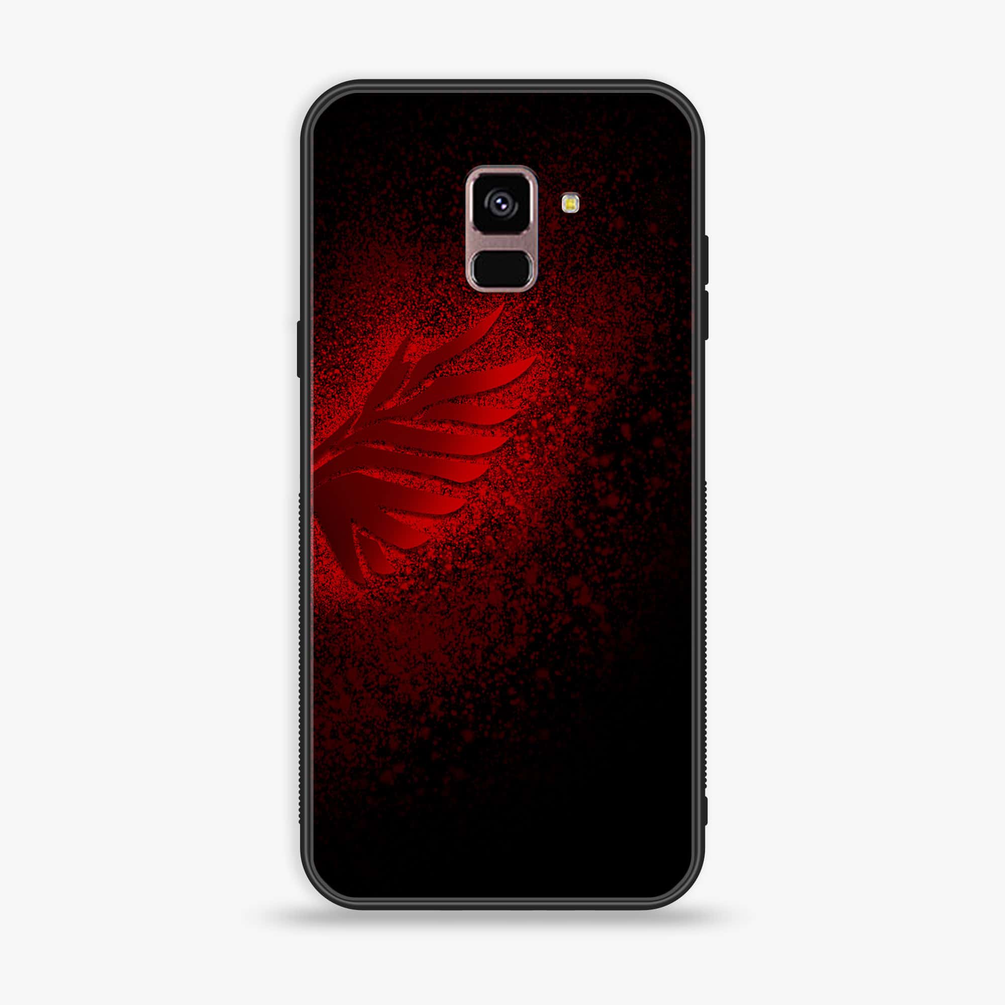 Samsung Galaxy A8+ (2018) - Angel Wings 2.0 Series - Premium Printed Glass soft Bumper shock Proof Case