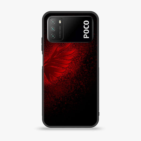 Xiaomi Poco M3 - Angel Wings 2.0 design 2 - Premium Printed Glass soft Bumper shock Proof Case CS-15984