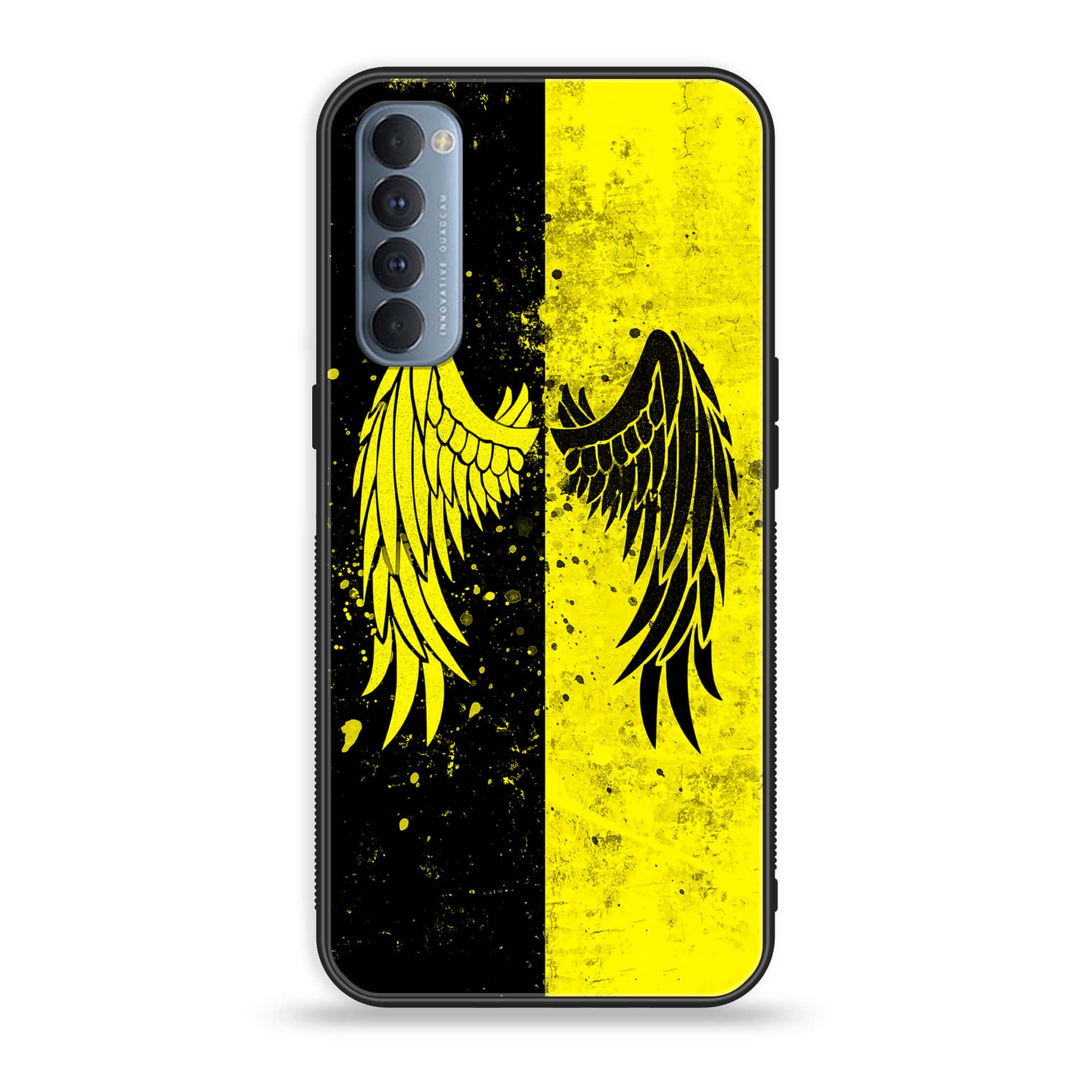 Oppo Reno 4 Pro 4G Angel Wings 2.0 Series  Premium Printed Glass soft Bumper shock Proof Case