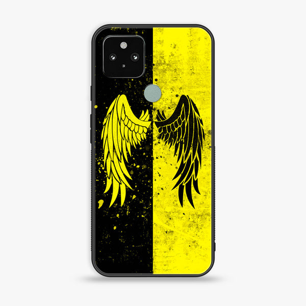 Google Pixel 5- Angel Wings 2.0 Design 1- Premium Metal Printed soft Bumper Shock Proof Case CS-11252