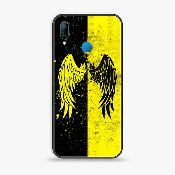 Huawei Nova 3i - Angel Wings 2.0 Series - Premium Printed Glass soft Bumper shock Proof Case