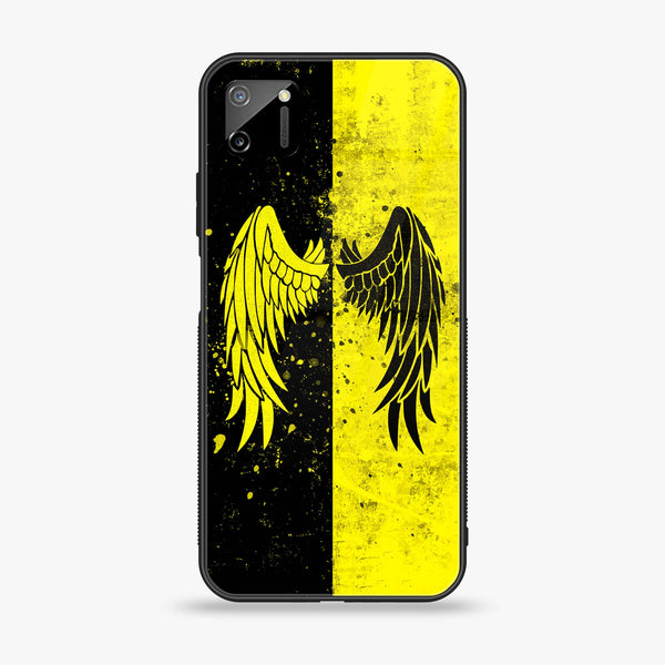 Realme C11- Angel Wings Series 2.0 - Premium Printed Glass soft Bumper shock Proof Case