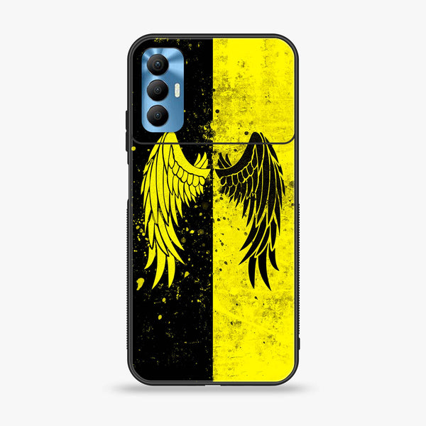 Tecno Spark 8 Pro  Angel Wings 2.0 Design 1 Premium Printed Glass soft Bumper shock Proof Case CS-20980